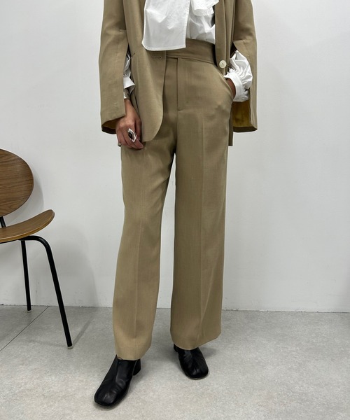 SHENERY(シーナリー)の「リネンライクグルカワイドパンツ(その他パンツ・レディース・ベージュ/ネイビー・38/36)」の8枚目の写真