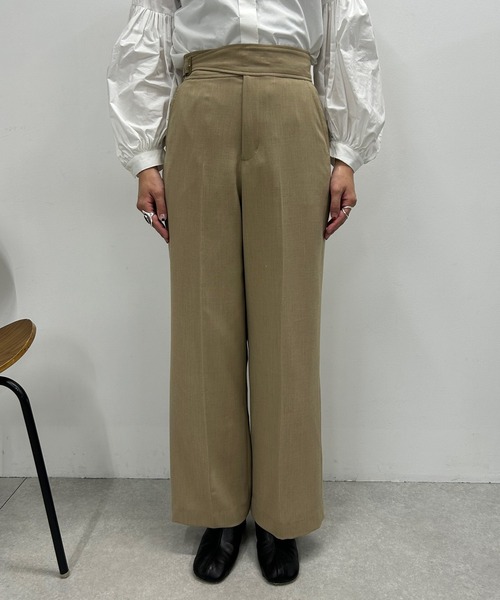 SHENERY(シーナリー)の「リネンライクグルカワイドパンツ(その他パンツ・レディース・ベージュ/ネイビー・38/36)」の7枚目の写真