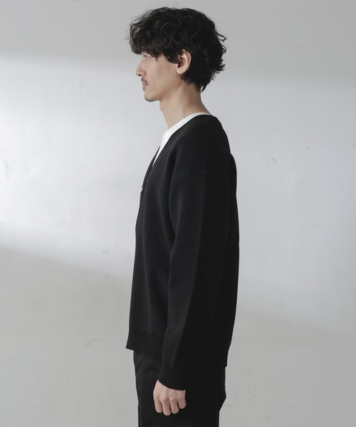 NANO universe（ナノユニバース）の「ZIPカーディガン（カーディガン/ボレロ・メンズ・ブラック/オレンジ/チャコール/グリーン・M/L）」の13枚目の写真