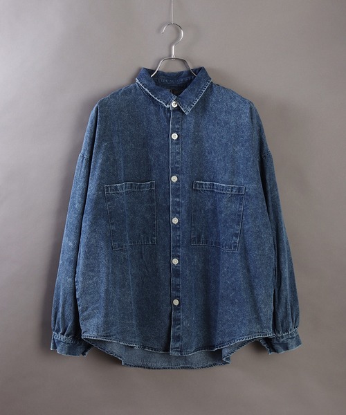 WESTSEA(ウエストシー)の「6oz インディゴデニム オーバーサイズ カジュアルシャツ 長袖(シャツ/ブラウス・メンズ・ネイビー/ブラック・M/L/XL)」の7枚目の写真
