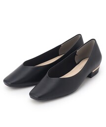 OPAQUE.CLIP | 【抗菌防臭/2㎝ヒール】メタルパーツVフラットパンプス(パンプス)