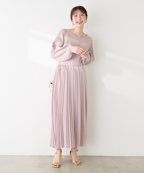 natural couture(ナチュラルクチュール)の「衿ぐり刺繍スカラップニット(ニット/セーター・レディース・ブラック/オフホワイト/ミント/グレイッシュベージュ/ラベンダー・FREE)」の18枚目の写真