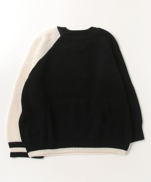 DIET BUTCHER（ダイエットブッチャー）の「DIET BUTCHER/ダイエットブッチャー Over sleeve knit pullover ニット（ニット/セーター・メンズ・ダークネイビー/ブラック・2/3/1）」の3枚目の写真