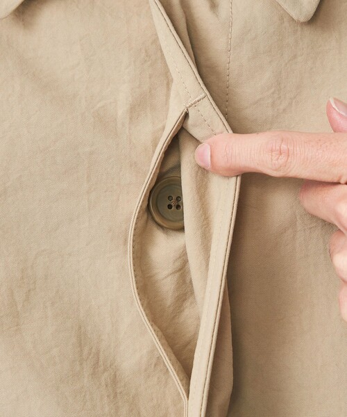 green label relaxing（グリーンレーベルリラクシング）の「ナイロンオックス ラグラン ステンカラーコート -撥水-（ステンカラーコート・メンズ・グレー/ライトグレー/ベージュ/ネイビー・S/M/L/XL/XS）」の5枚目の写真