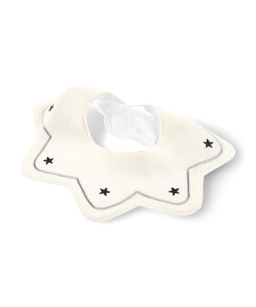 BRANSHES(ブランシェス)の「【ベビー】星刺繍ワッフルスタイ(スタイ/よだれかけ・キッズ・アイボリー/ブルー・FREE)」の3枚目の写真