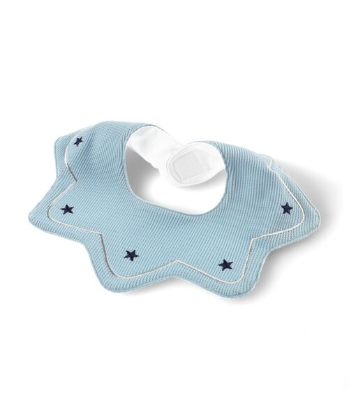 BRANSHES(ブランシェス)の「【ベビー】星刺繍ワッフルスタイ(スタイ/よだれかけ・キッズ・アイボリー/ブルー・FREE)」の9枚目の写真