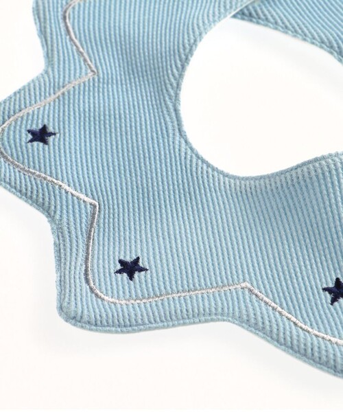 BRANSHES(ブランシェス)の「【ベビー】星刺繍ワッフルスタイ(スタイ/よだれかけ・キッズ・アイボリー/ブルー・FREE)」の11枚目の写真