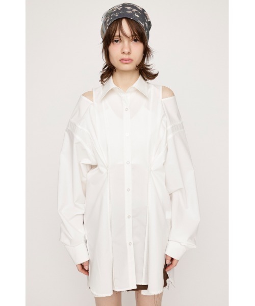GYDA ブラウス シャツ GYDAプレート2wayシャツ レディース
