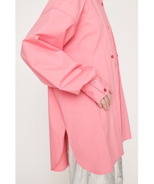 ブラウス シャツ スラッシュオーバーサイズシャツ / Slash Oversize Shirts レディース セール】サテンオーバーサイズシャツ（シャツ/ブラウス）｜notch