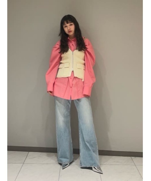 ブラウス シャツ 「2WAY」タイ付き オーバーサイズ シャツ レディース SUIT SELECT ブラウス シャツ 「7分丈」タイ付き2WAYプル