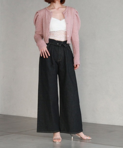 archives（アルシーヴ）の「クロップドレースキャミソール（キャミソール・レディース・グレー/オフホワイト/ブラック・MEDIUM）」の14枚目の写真