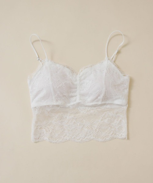 archives（アルシーヴ）の「クロップドレースキャミソール（キャミソール・レディース・グレー/オフホワイト/ブラック・MEDIUM）」の9枚目の写真