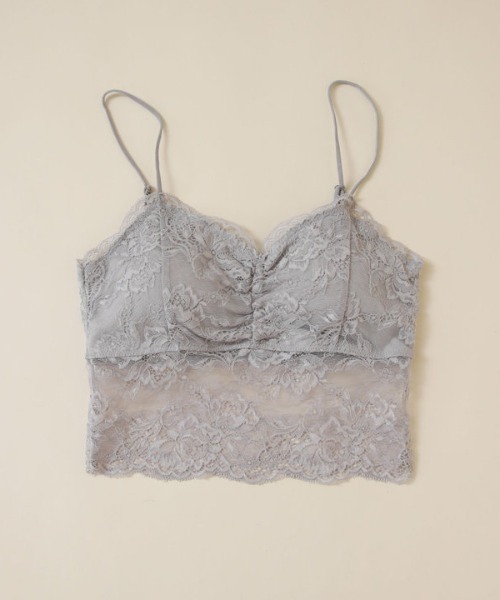 archives（アルシーヴ）の「クロップドレースキャミソール（キャミソール・レディース・グレー/オフホワイト/ブラック・MEDIUM）」の10枚目の写真