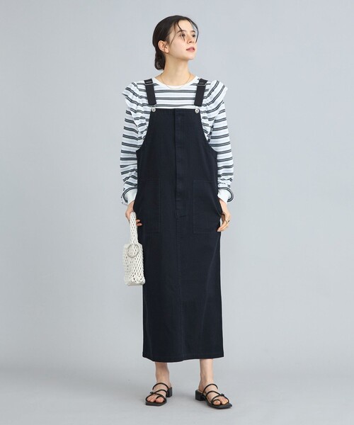 PENNEYS(ぺニーズ)の「PENNEYS(ぺニーズ)別注カツラギジャンパースカート(ジャンパースカート・レディース・ナチュラル/ネイビー・M/L)」の1枚目の写真