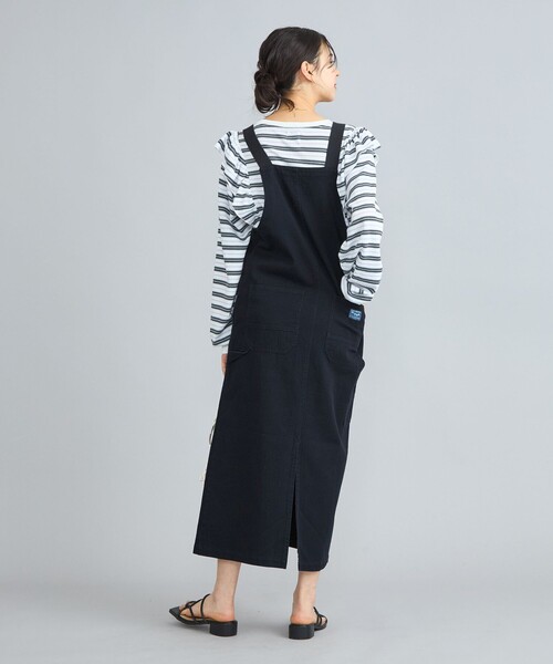 PENNEYS(ぺニーズ)の「PENNEYS(ぺニーズ)別注カツラギジャンパースカート(ジャンパースカート・レディース・ナチュラル/ネイビー・M/L)」の6枚目の写真