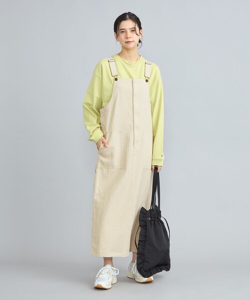 PENNEYS(ぺニーズ)の「PENNEYS(ぺニーズ)別注カツラギジャンパースカート(ジャンパースカート・レディース・ナチュラル/ネイビー・M/L)」の8枚目の写真