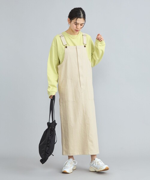 PENNEYS(ぺニーズ)の「PENNEYS(ぺニーズ)別注カツラギジャンパースカート(ジャンパースカート・レディース・ナチュラル/ネイビー・M/L)」の9枚目の写真