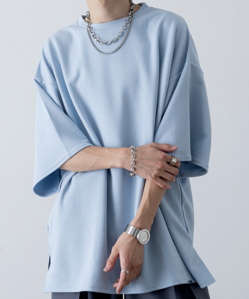 INTER FACTORY（インターファクトリー）の「ファッションインフルエンサー しの  - Heavy Weight Cotton Punch Half Sleeve Tee / ヘビーウェイトコットンポンチハーフスリーブTシャツ　made in INTER FACTORY（Tシャツ/カットソー・メンズ・ホワイト/ブラック/グレー/ブルー・SMALL/MEDIUM/LARGE）」の4枚目の写真