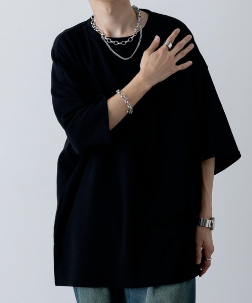 INTER FACTORY（インターファクトリー）の「ファッションインフルエンサー しの  - Heavy Weight Cotton Punch Half Sleeve Tee / ヘビーウェイトコットンポンチハーフスリーブTシャツ　made in INTER FACTORY（Tシャツ/カットソー・メンズ・ホワイト/ブラック/グレー/ブルー・SMALL/MEDIUM/LARGE）」の15枚目の写真