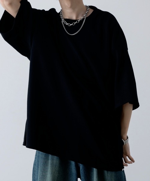 INTER FACTORY（インターファクトリー）の「ファッションインフルエンサー しの  - Heavy Weight Cotton Punch Half Sleeve Tee / ヘビーウェイトコットンポンチハーフスリーブTシャツ　made in INTER FACTORY（Tシャツ/カットソー・メンズ・ホワイト/ブラック/グレー/ブルー・SMALL/MEDIUM/LARGE）」の13枚目の写真