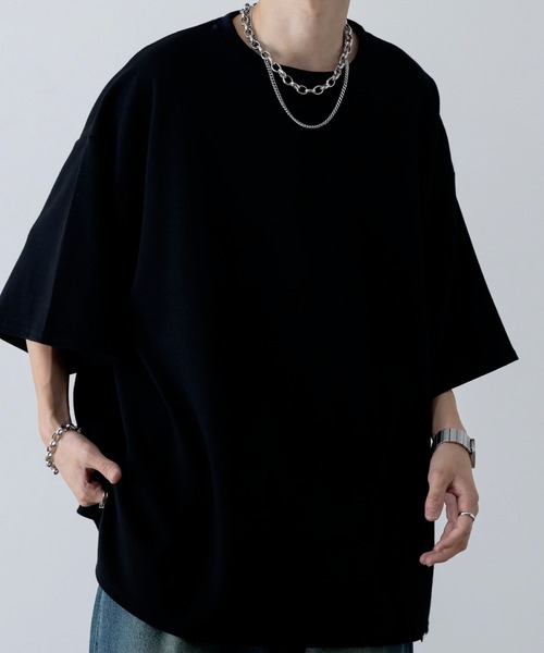 INTER FACTORY（インターファクトリー）の「ファッションインフルエンサー しの  - Heavy Weight Cotton Punch Half Sleeve Tee / ヘビーウェイトコットンポンチハーフスリーブTシャツ　made in INTER FACTORY（Tシャツ/カットソー・メンズ・ホワイト/ブラック/グレー/ブルー・SMALL/MEDIUM/LARGE）」の11枚目の写真