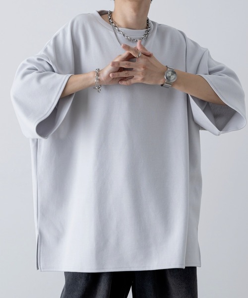 INTER FACTORY（インターファクトリー）の「ファッションインフルエンサー しの  - Heavy Weight Cotton Punch Half Sleeve Tee / ヘビーウェイトコットンポンチハーフスリーブTシャツ　made in INTER FACTORY（Tシャツ/カットソー・メンズ・ホワイト/ブラック/グレー/ブルー・SMALL/MEDIUM/LARGE）」の18枚目の写真