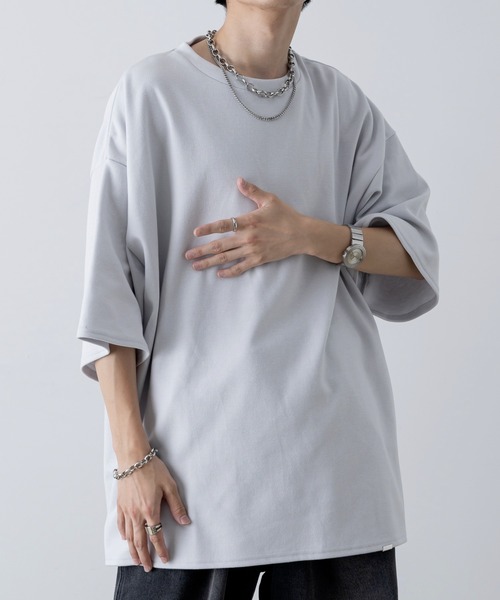 INTER FACTORY（インターファクトリー）の「ファッションインフルエンサー しの  - Heavy Weight Cotton Punch Half Sleeve Tee / ヘビーウェイトコットンポンチハーフスリーブTシャツ　made in INTER FACTORY（Tシャツ/カットソー・メンズ・ホワイト/ブラック/グレー/ブルー・SMALL/MEDIUM/LARGE）」の22枚目の写真