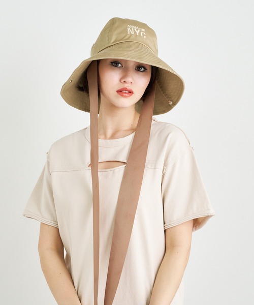 ANNA SUI NYC(アナ スイ エヌ ワイ シー)の「ANNA SUI NYC サハラハット(ハット・レディース・ベージュ/ホワイト/ブラック・FREE)」の3枚目の写真