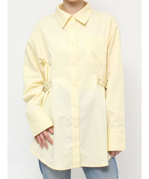 jouetie（ジュエティ）の「ウエストベルトチュニックシャツ（シャツ/ブラウス・レディース・ブルー/イエロー/オフホワイト・MEDIUM）」の9枚目の写真