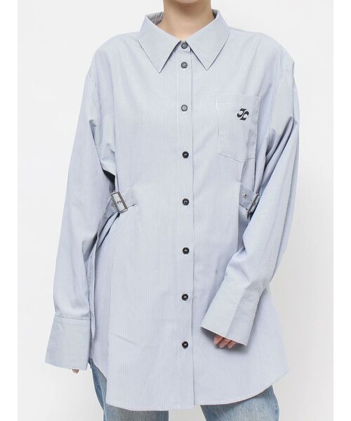 jouetie（ジュエティ）の「ウエストベルトチュニックシャツ（シャツ/ブラウス・レディース・ブルー/イエロー/オフホワイト・MEDIUM）」の10枚目の写真