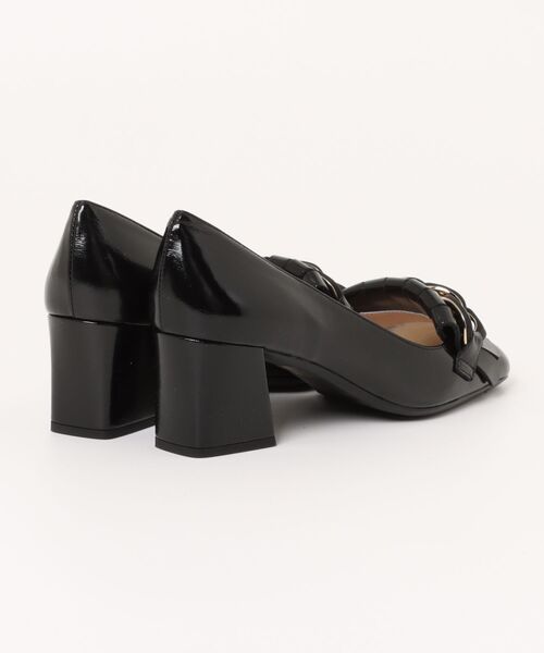 inter-chaussures(インターショシュール)の「【INTER-CHAUSSURES】スクエアトウチェーンキルトパンプス(I41000)(パンプス・レディース・ホワイト/ブラック系その他・37/38/35)」の4枚目の写真