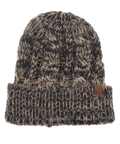 salut!（サリュ!）の「ｹｰﾌﾞﾙﾐｯｸｽﾆｯﾄ帽（ニットキャップ/ビーニー・レディース・ベージュ/グレー/ライトグレー/ネイビー・FREE）」の4枚目の写真