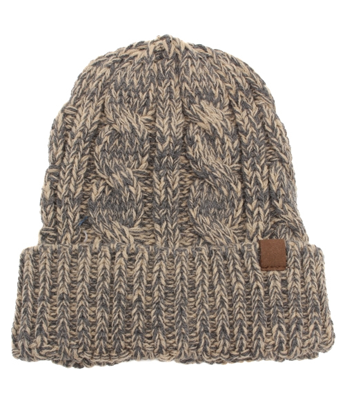 salut!（サリュ!）の「ｹｰﾌﾞﾙﾐｯｸｽﾆｯﾄ帽（ニットキャップ/ビーニー・レディース・ベージュ/グレー/ライトグレー/ネイビー・FREE）」の3枚目の写真