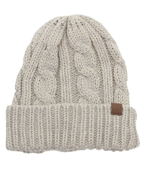 salut!（サリュ!）の「ｹｰﾌﾞﾙﾐｯｸｽﾆｯﾄ帽（ニットキャップ/ビーニー・レディース・ベージュ/グレー/ライトグレー/ネイビー・FREE）」の2枚目の写真