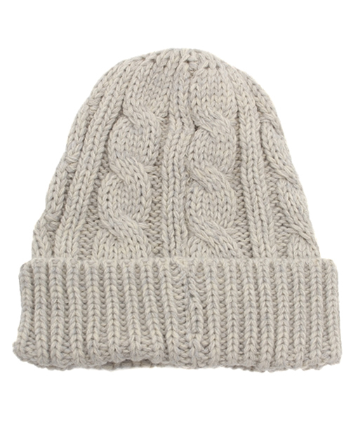 salut!（サリュ!）の「ｹｰﾌﾞﾙﾐｯｸｽﾆｯﾄ帽（ニットキャップ/ビーニー・レディース・ベージュ/グレー/ライトグレー/ネイビー・FREE）」の8枚目の写真