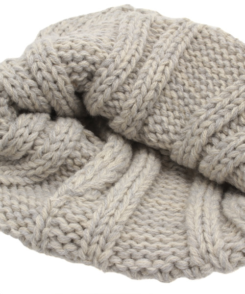 salut!（サリュ!）の「ｹｰﾌﾞﾙﾐｯｸｽﾆｯﾄ帽（ニットキャップ/ビーニー・レディース・ベージュ/グレー/ライトグレー/ネイビー・FREE）」の5枚目の写真