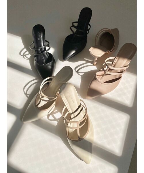 RESEXXY（リゼクシー）の「Tストラップポインテッドミュール（パンプス・レディース・アイボリー/ピンク/ブラック・MEDIUM/SMALL/LARGE）」の4枚目の写真