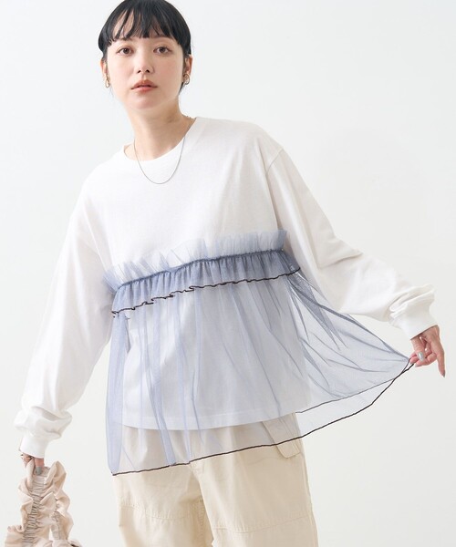 FREAK'S STORE（フリークスストア）の「チュールドッキング ロンT（T