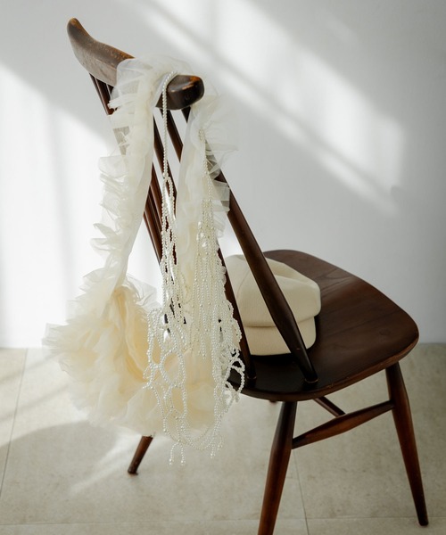 rectangle（レクタングル）の「シアーチュールショルダーバッグ（ショルダーバッグ・レディース・ブラック/グレー/アイボリー/ピンク・FREE）」の7枚目の写真