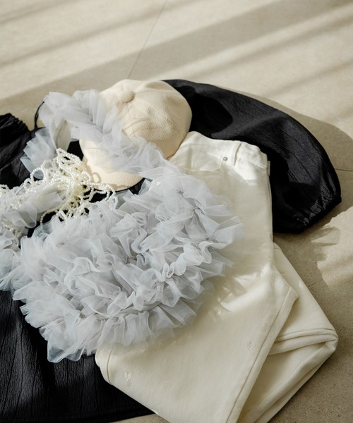 rectangle（レクタングル）の「シアーチュールショルダーバッグ（ショルダーバッグ・レディース・ブラック/グレー/アイボリー/ピンク・FREE）」の17枚目の写真