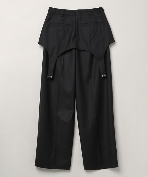 JEANASIS（ジーナシス）の「ガーターデザインワイドパンツ/108714（その他パンツ・レディース・グレー/ブラック・SMALL/MEDIUM）」の7枚目の写真
