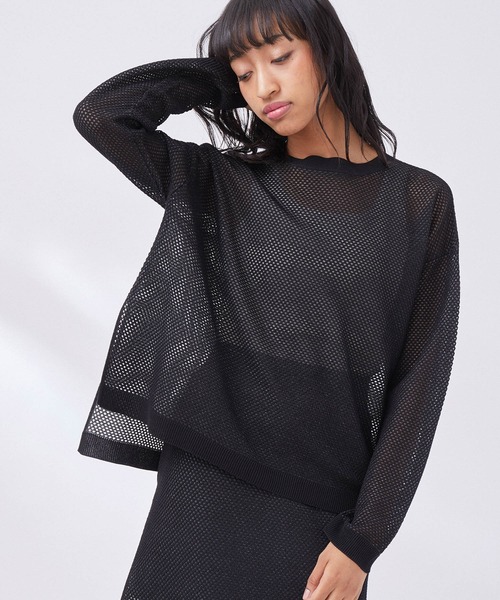 NERGY（ナージー）の「【リバーシブル】ラメニットトップス（Tシャツ/カットソー・レディース・シルバー/ブラック・FREE）」の5枚目の写真