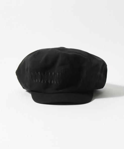 The DUFFER of ST.GEORGE（ザダファーオブセントジョージ）の「【The DUFFER N NEPHEWS】GIRVAN ベイカーハット（キャスケット・メンズ・ブラック・FREE）」の2枚目の写真