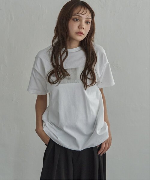 notch.（ノッチ）の「コットン100% 箔プリントTシャツ（Tシャツ/カットソー・レディース・ブラック/オフホワイト/チャコール・M）」の10枚目の写真