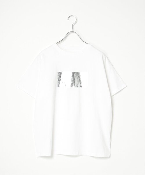 notch.（ノッチ）の「コットン100% 箔プリントTシャツ（Tシャツ/カットソー・レディース・ブラック/オフホワイト/チャコール・M）」の16枚目の写真