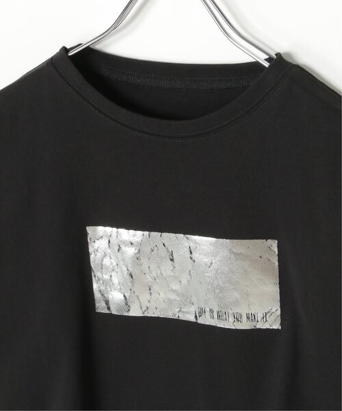 セール】コットン100％ 箔プリントTシャツ（Tシャツ/カットソー