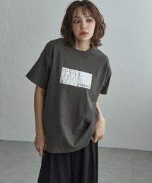 コットン100% 箔プリントTシャツ