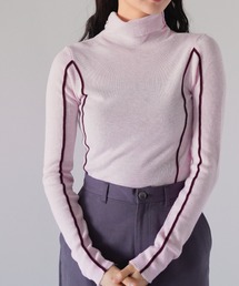 Uenui（ウニュイ）の「【ZOZO限定】ライン タートルネック リブニット（Tシャツ/カットソー）」