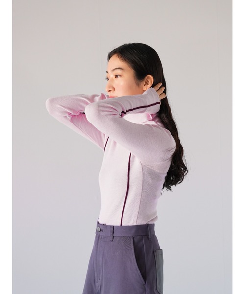 Uenui(ウニュイ)の「【ZOZO限定】ライン タートルネック リブニット(Tシャツ/カットソー・レディース・ブラック/ピンク・FREE)」の19枚目の写真