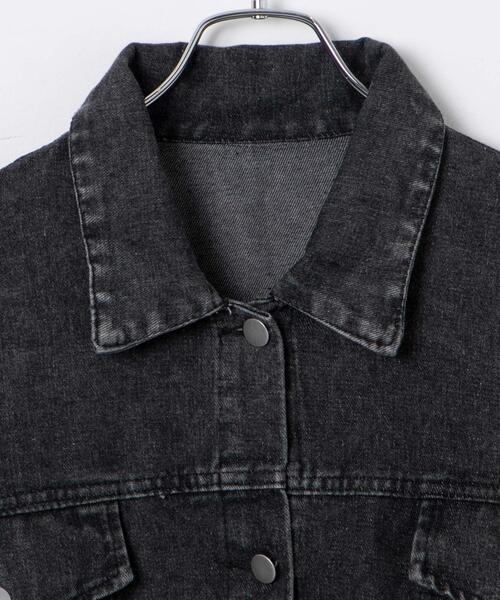 Figments(フィグメンツ)の「デニムフリンジ切り替えジャケット(デニムジャケット・レディース・ブラック・FREE)」の19枚目の写真